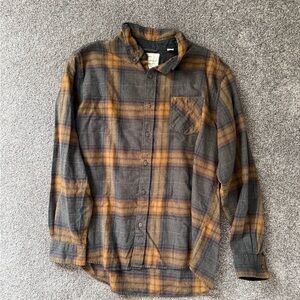 Weatherproof Men's Plaid Shirt Jacket in Gray & Mustard